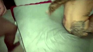 I helpd her with the lesson, so she give me a wet blowjob and spit cum on my face, that tanned blonde nerd