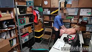 black cop catches teen stealing in office chaos