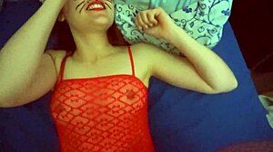 Sexy girl moans as boyfriend masturbates her with a carrot