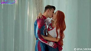 sia siberia fucks spider-man cock at home