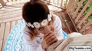 Quinn Wilde, suck on Sean’s huge hard cock right now!