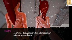 I Play My New Family Game With Redhead Hentai Character