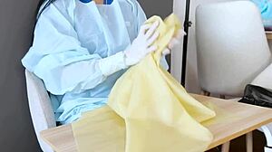 Medical Fetish Alert! Latex Gloves Play in Hospital Setting!