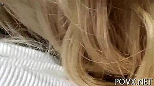 Hairy Pussy Teen Gets Intense Cumshots in Hardcore POV Action