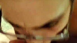 the bbw fat woman gives an amazing blowjob in this scene