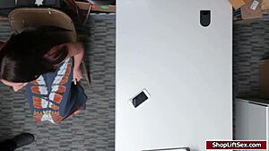 Avi caught shoplifting and takes it in her tight ass