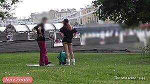 Jeny Smith's Bubble Butt Flashes Ass in Public on Hidden Spy Cam