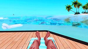 Perverted mermaid gives deep throat blowjob to huge BBC in POV Sims 4 cosplay.