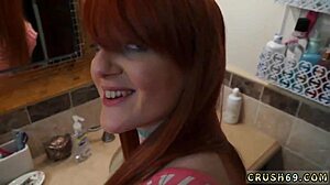 Mature milf dominates teen 18+ in intense threesome.