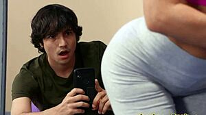 Busty milf pounded hard for cum in mouth