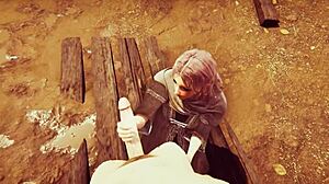 I watch Melina deepthroat in Elden Ring hentai, her big tits amazingg