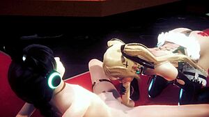 嘿，Mizu，吸那根屌然后无套骑乘，游戏超刺激！