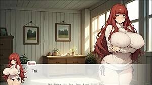 Spirit harem hentai game ep 2 features huge creampie for redhead curvy girl