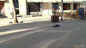 His Hard Cock Enters Her Wet Pussy Outdoors