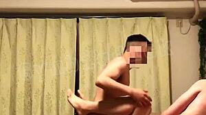 Handsome Asian gay amateurs dominate in bareback threesome action