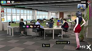 Fashion Business Girl Shows Breasts