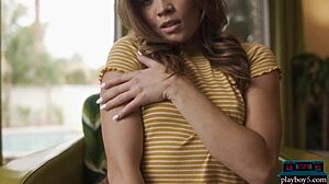 Perfect ass petite 18+ pornstar katie kush gives a hot striptease for playboy