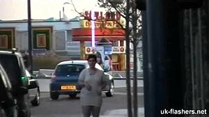 Chubby British Babe Masturbates in Public Bar