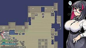 playing h-game rignetta's adventure part 2 in anime style.