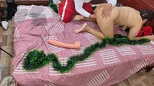 sucking stepmother's big ass and pussy for christmas