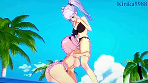 Yagy And Hibari Dive Into Lesbian Play. Intense Futanari Sex In Senran Kagura Hentai!