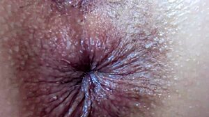 extreme closeup of kinky asshole fingering fetish.