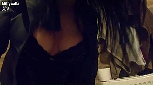 Milfycalla Stuns with Peeing and Masturbation in Stockings as Hot Girl Shows Off Close-Up Skills. A True Goddess in Action!