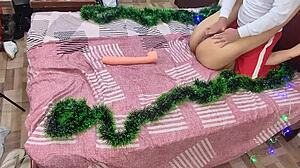 sucking stepmother's big ass and pussy for christmas