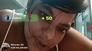 want to see brazilian bbw teasing her big tits?