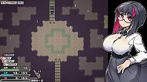 playing h-game rignetta's adventure part 2 in anime style.