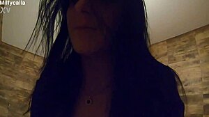 Milfycalla Stuns with Peeing and Masturbation in Stockings as Hot Girl Shows Off Close-Up Skills. A True Goddess in Action!