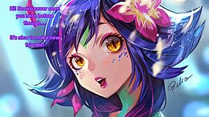 Neeko finds you lost in the forest and gives vanilla oral, paizuri, anal with futanari