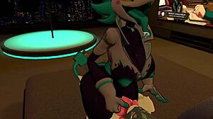 淫荡任务经理毛绒床上猛操