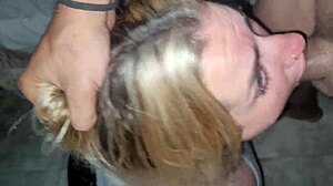 Blonde Amateur Blanquita Gets Deepthroat And Facial Cumshot In Garage