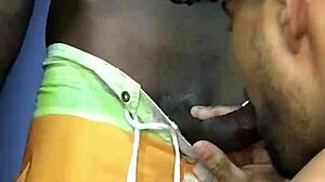 Amateur Blowjob Turns Into Deepthroat Action with Black Teen in Interracial Scene