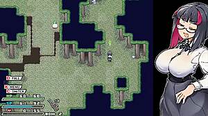 playing h-game rignetta's adventure part 2 in anime style.