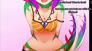 Neeko finds you lost in the forest and gives vanilla oral, paizuri, anal with futanari