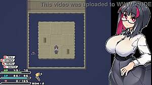 playing h-game rignetta's adventure part 2 in anime style.