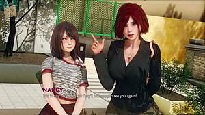 sexy o2 in black satin dress bra and stockings gets pov blowjob with cunilingus and rimming in panties