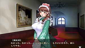 Enjoy the maid-san to boin game scene with hozuki