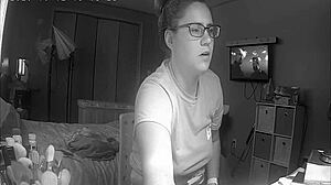 Slutty Teen Caught Masturbating Hard to Porn on Hidden Cam