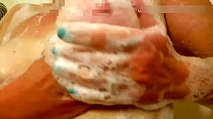 50 plus wife's natural tits and pussy in shower