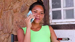 Teen Amateur Takes Monster Cock in Tight Hole