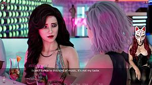 ms denvers dances at 40 in the nightclub with brunette