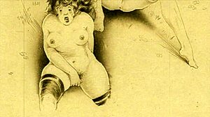 Vintage Erotic Illustration from Antique Anime