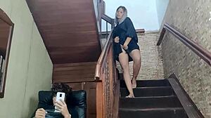 spying on stepbrother leads to unexpected encounter