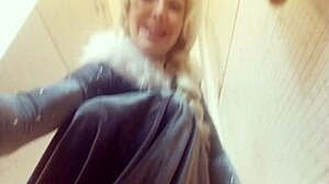 Elsa Cosplay Blonde Teases in Sexy Outfit