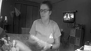 Slutty Teen Caught Masturbating Hard to Porn on Hidden Cam