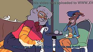 Two Girls One Bed In Hentai Big Tits Action!