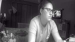 Slutty Teen Caught Masturbating Hard to Porn on Hidden Cam